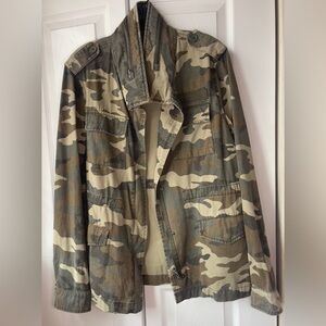 Garage Military Green Camouflage Field Jacket